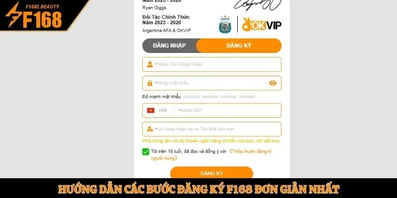 Đăng Ký F168 - Thao Tác Chơi Game Cho Thành Viên Mới - Prosper69