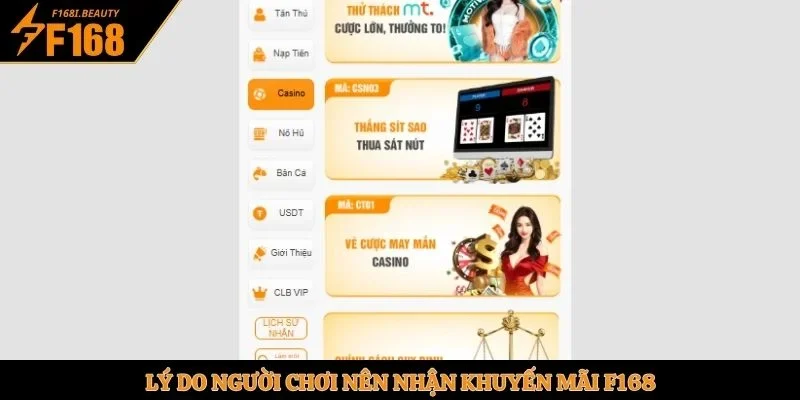 Khuyến Mãi F168 - Cập Nhật Quà Thưởng Tại Sân Chơi - Prosper69