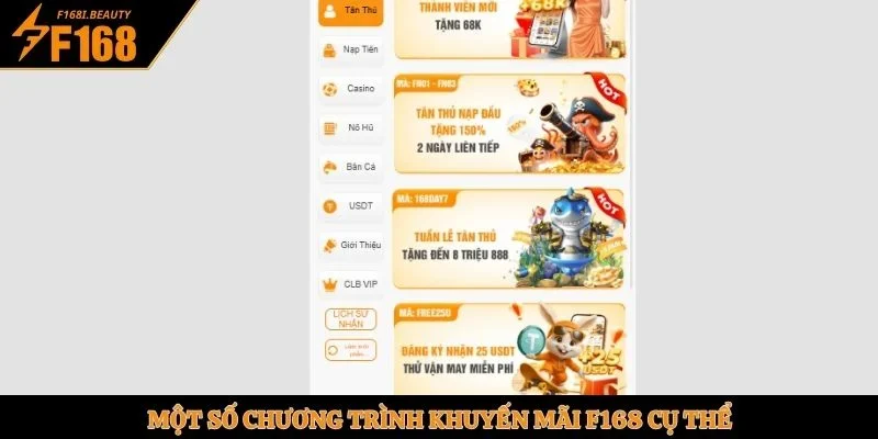 Khuyến Mãi F168 - Cập Nhật Quà Thưởng Tại Sân Chơi - Prosper69